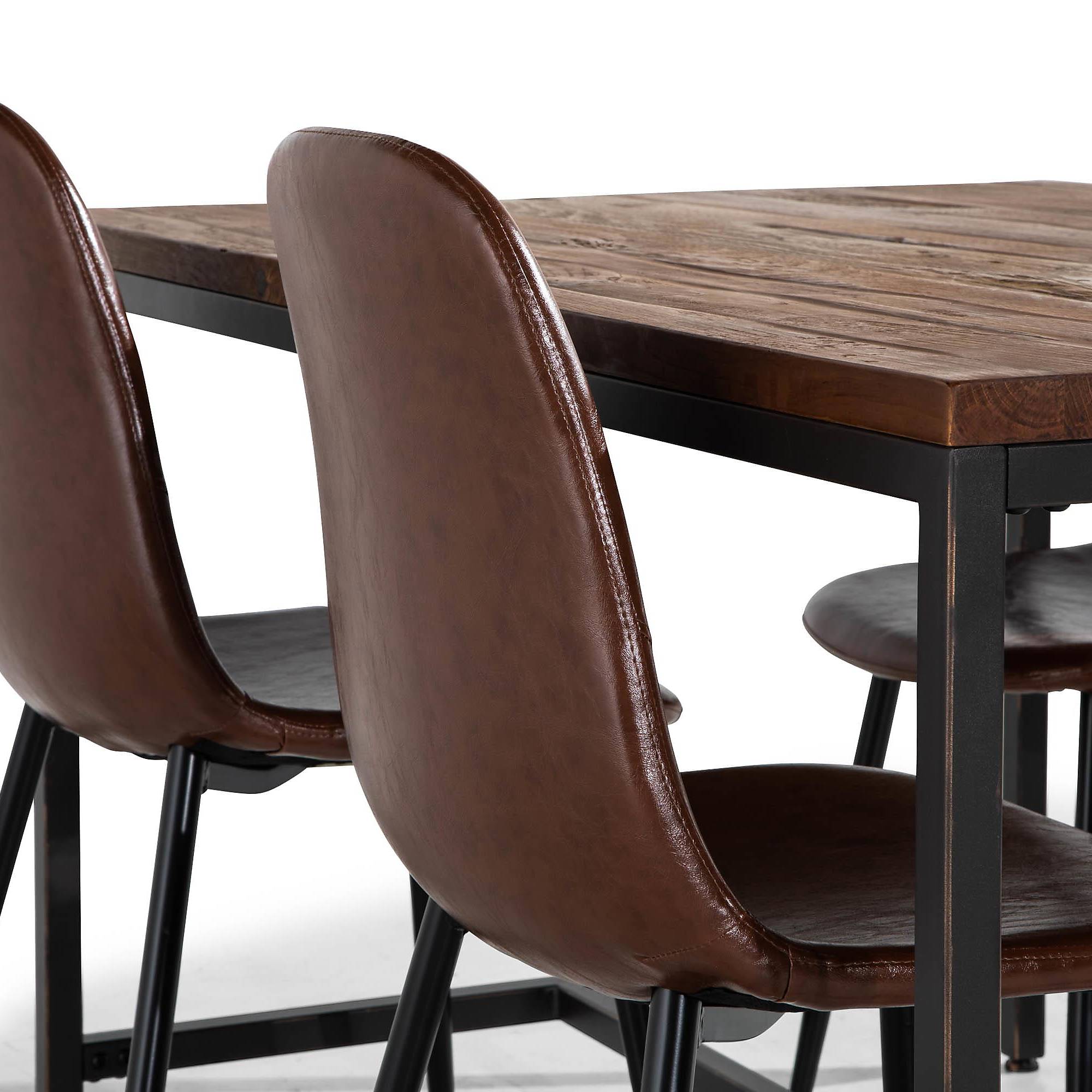 Matgrupp Bloomington Wilmer Rektangulärt Matbord 140 cm med 4 Nibe Matstol