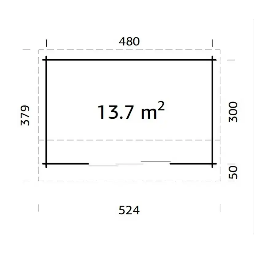 Stuga Palmako Ines 14,4 m2 (inv. 13,7 m2)