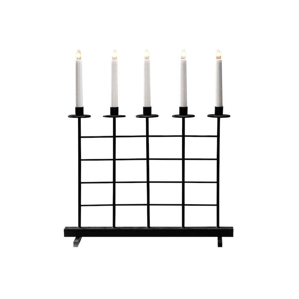 Adventsljusstake Gnosjö Konstsmide 5 Ljus Metall Svart