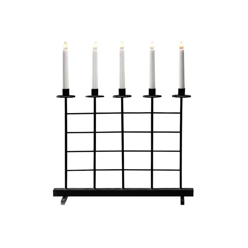 Adventsljusstake Gnosjö Konstsmide 5 Ljus Metall Svart