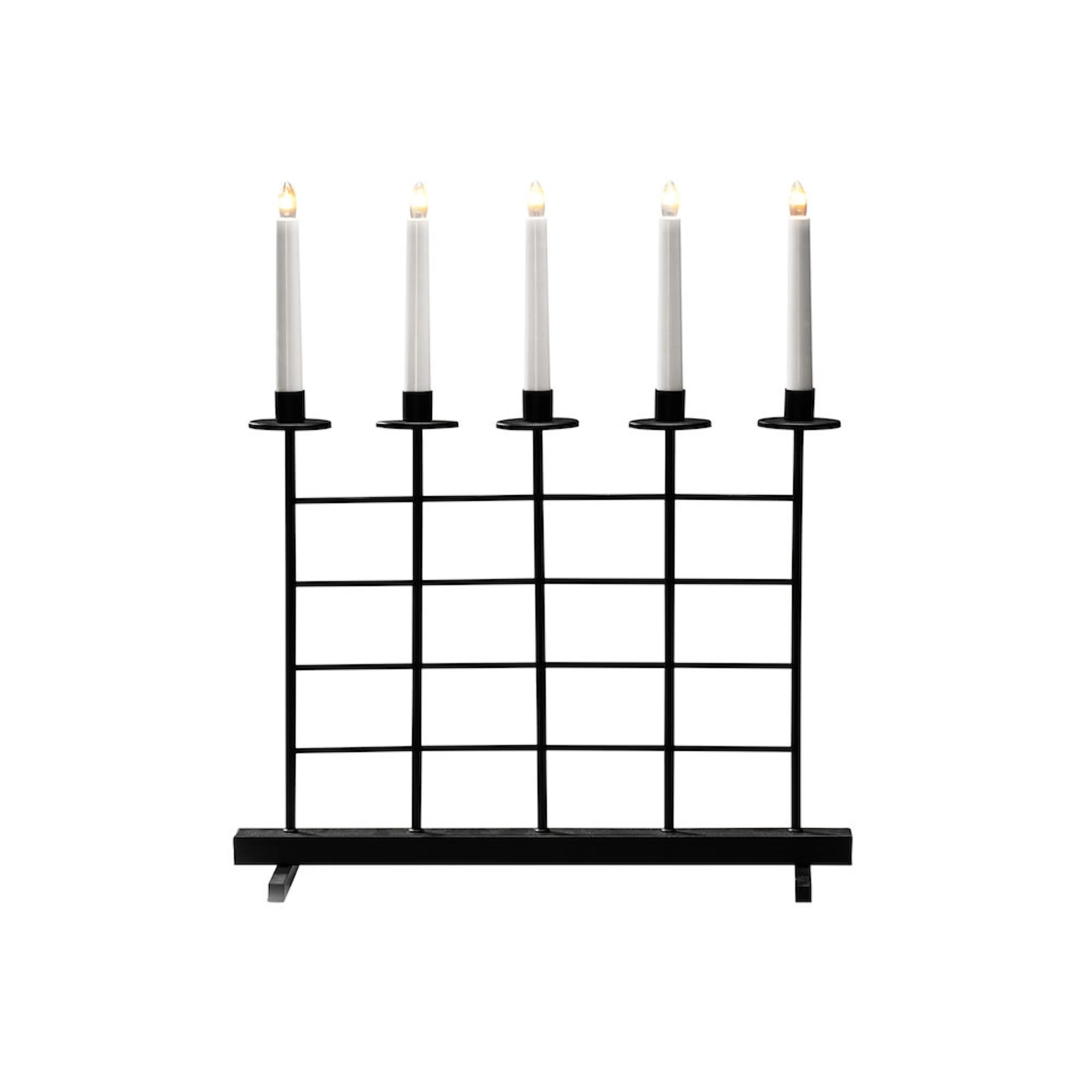 Adventsljusstake Gnosjö Konstsmide 5 Ljus Metall Svart