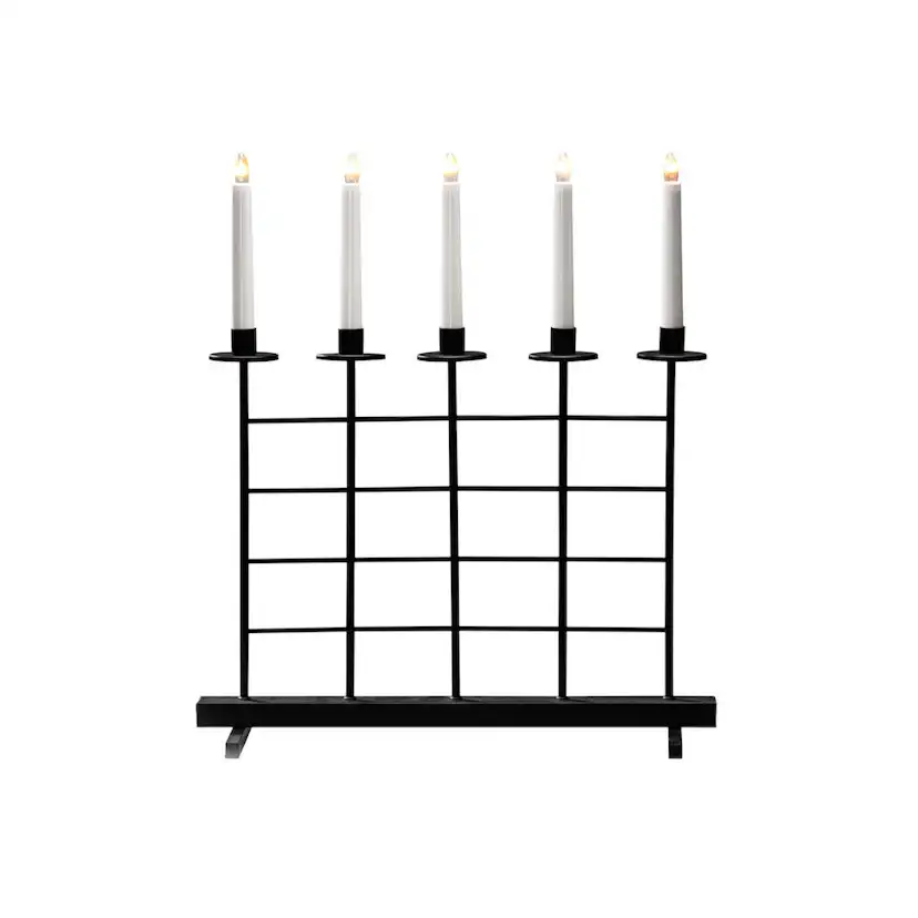 Adventsljusstake Gnosjö Konstsmide 5 Ljus Metall Svart