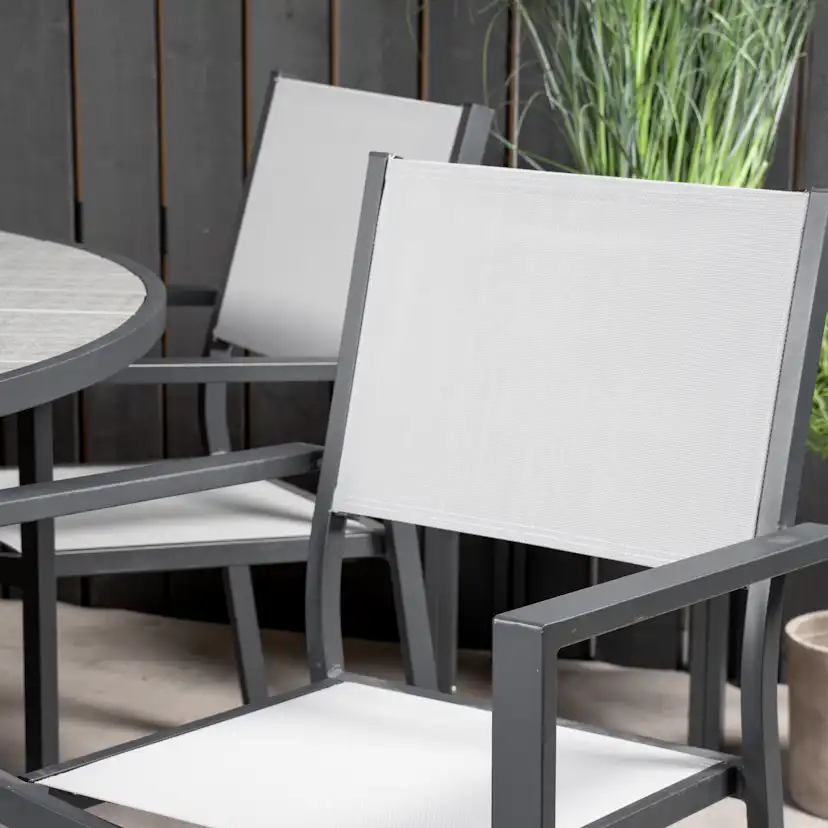 Matgrupp Venture Home Pincy Ø140 med 6 Copacabana Matstolar