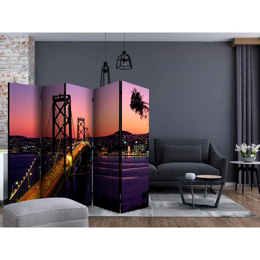 Rumsavdelare Skärmvägg Arkiio Charming Evening in San Francisco II 225x172 cm