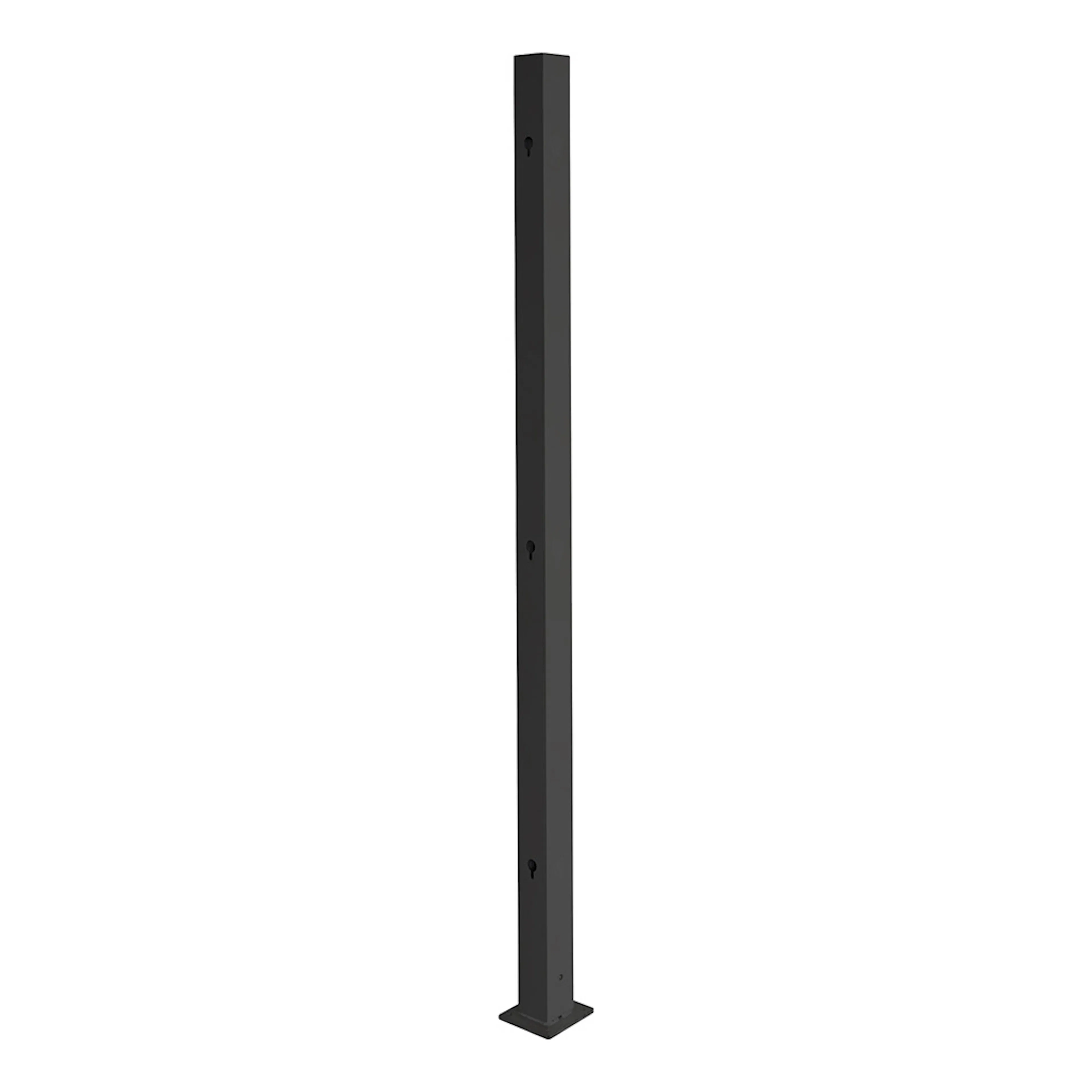 Aluminiumstolpe Skotte Garden Rand Svart