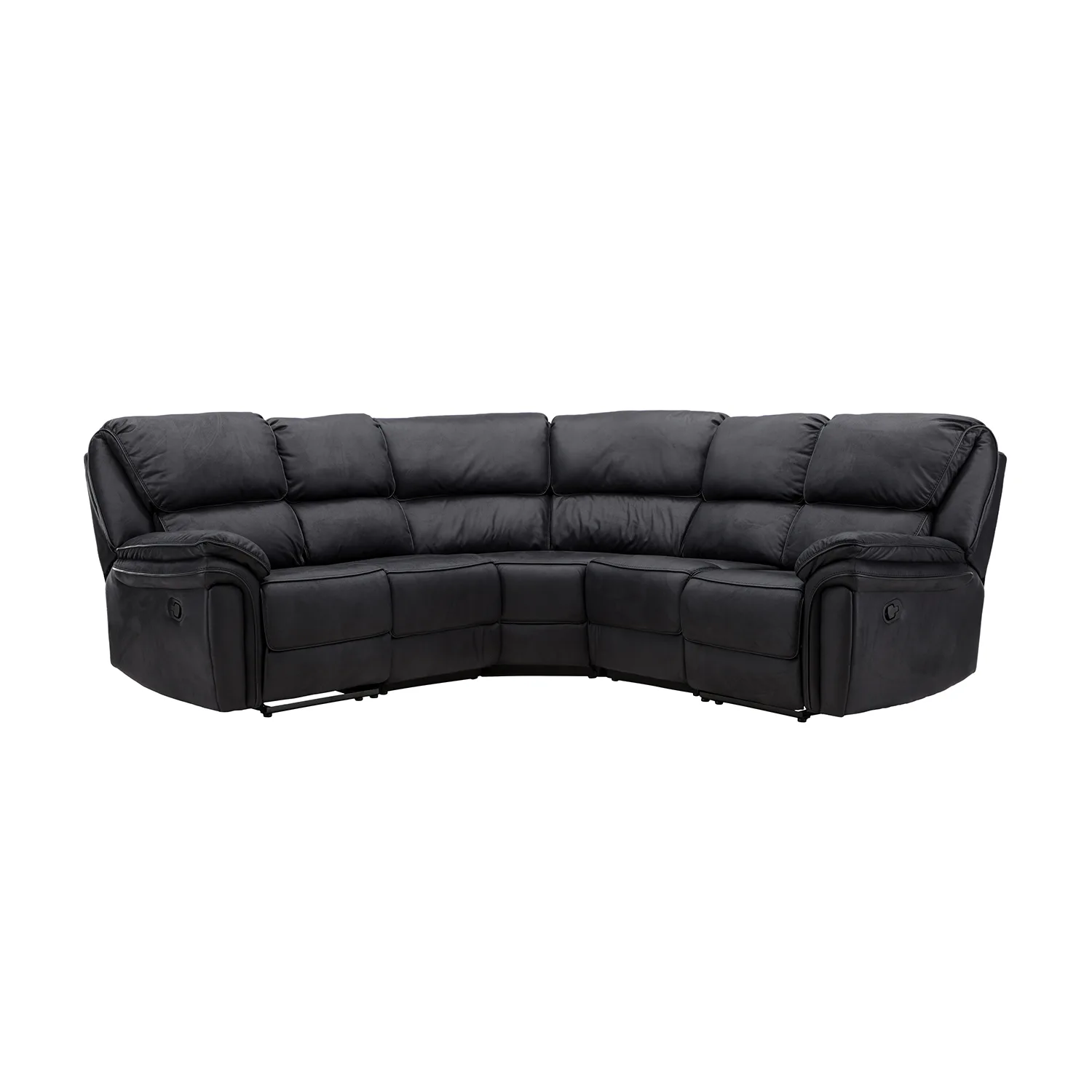 Saranda Recliner Sofa - / Black Microfibre Svart