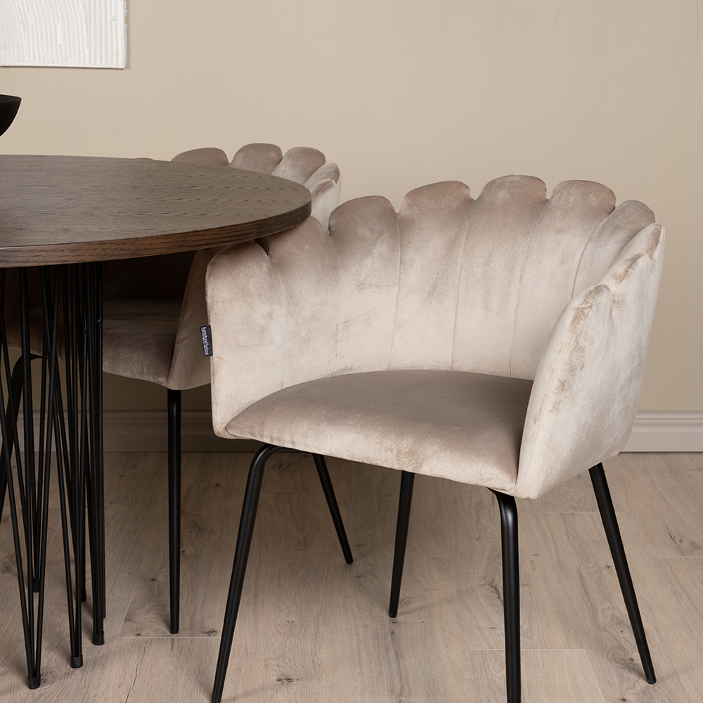 Matgrupp furniture/fashion Stone med 4 Limhamn Stolar Runt