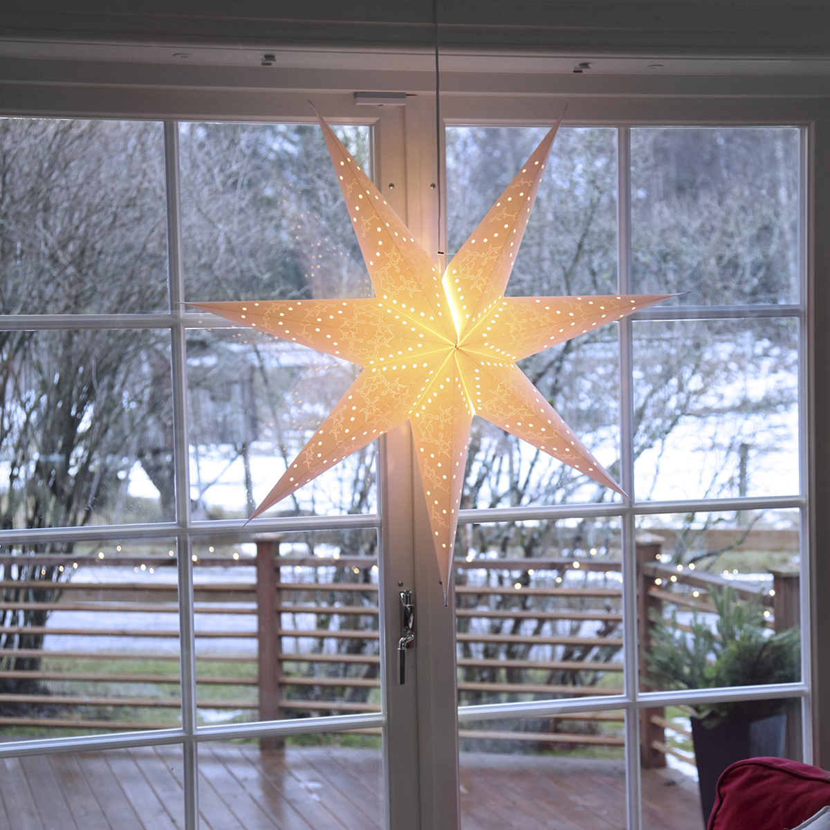 Pappersstjärna Star Trading Sensy 100 cm Adventsstjärna till Fönster