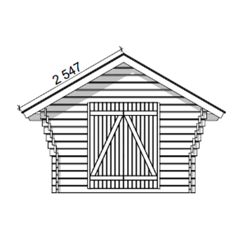 Timmerförråd LP Garden R-M (10m²) Med Springor