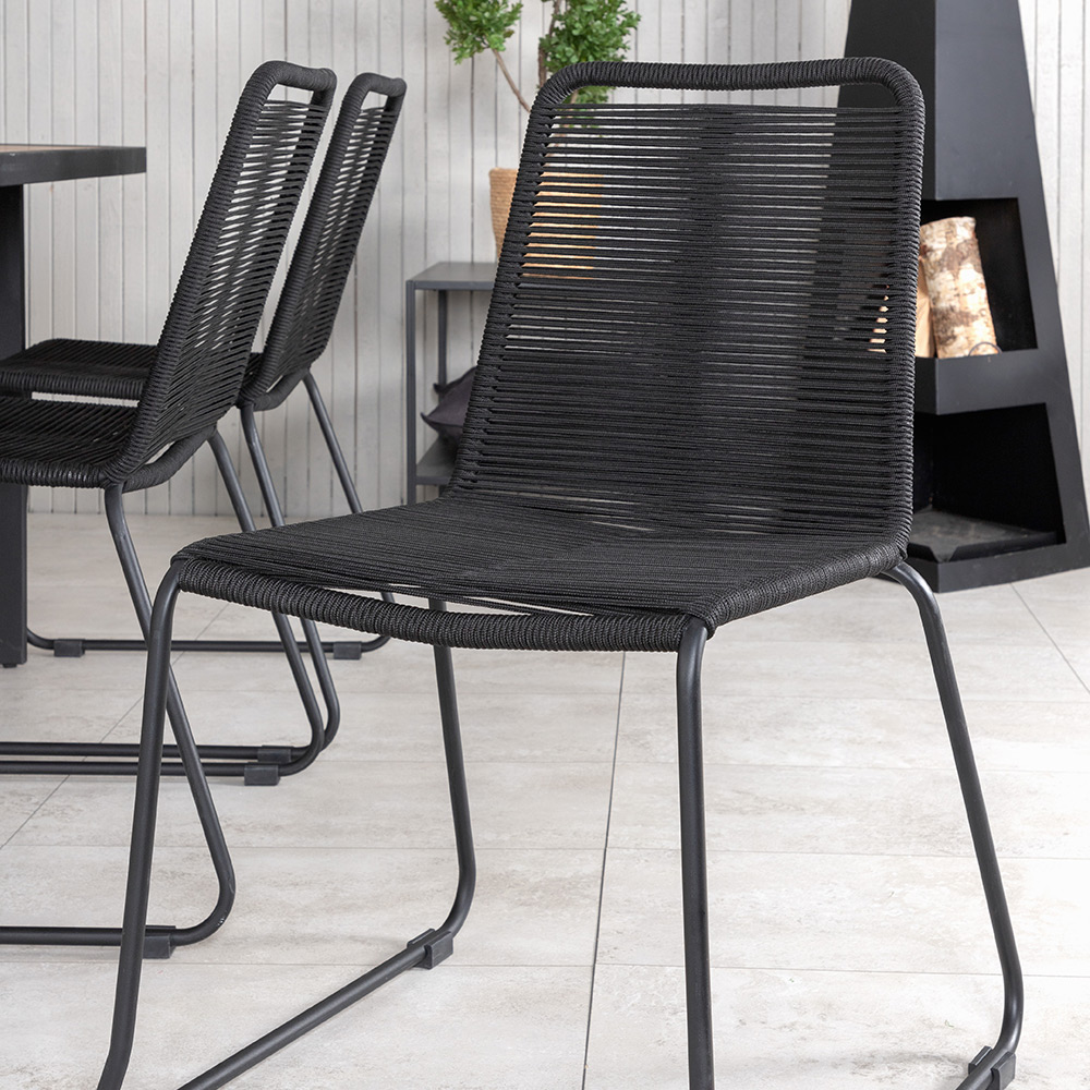 Matgrupp Venture Home King med 6 Lumi Stapelbara Matstolar