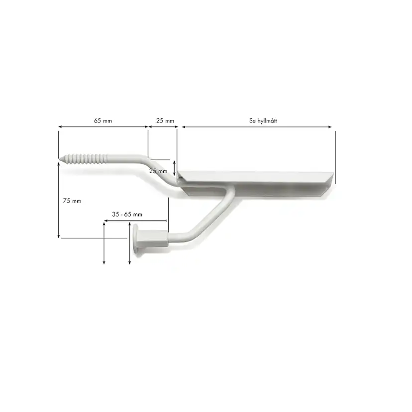 Fönsterbänkskonsol 2 Rak Smyg 120 mm