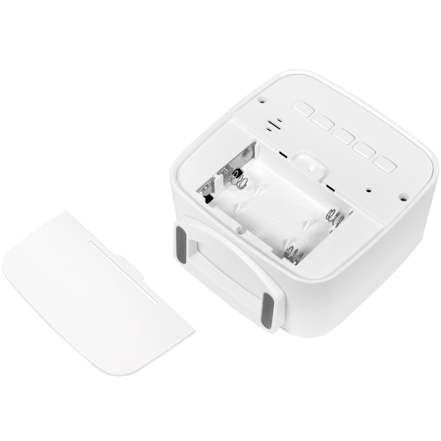 Digital Väckarklocka LogiLink med Datum, Temp & Luftfuktighetsmätare – Vit