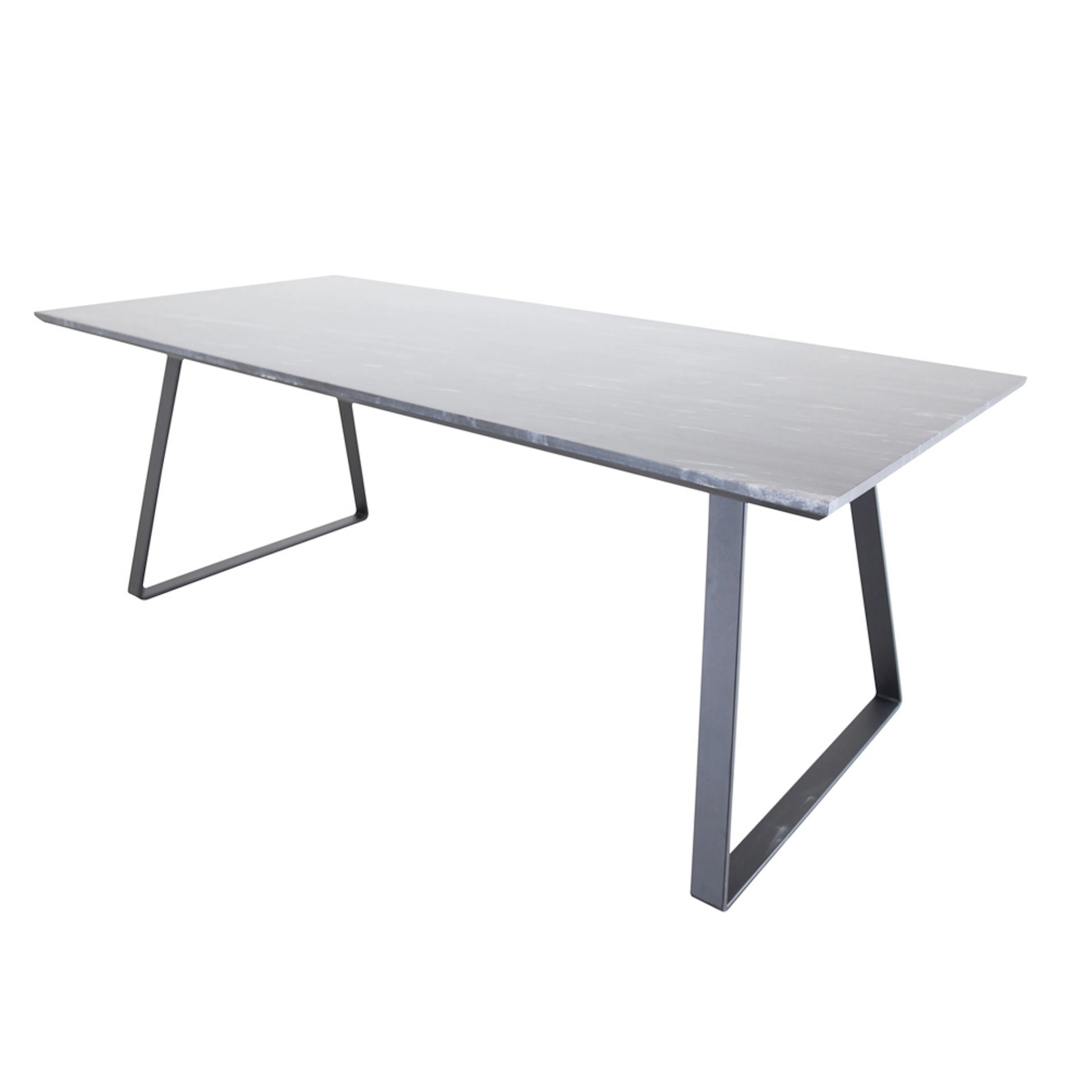 Estelle Dining Table 200*90 Grey Marble / Black Legs Svart/Svart