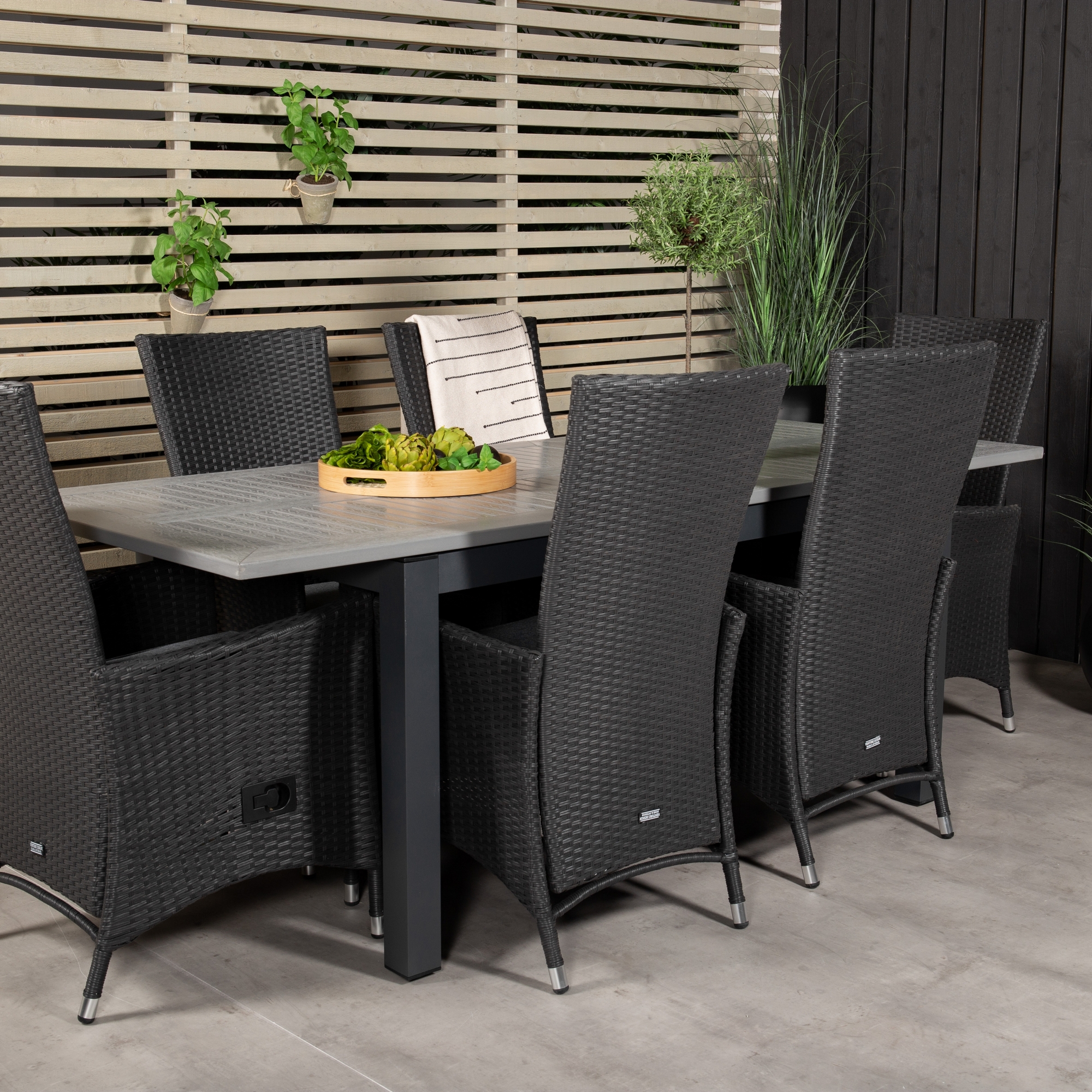 Matgrupp Venture Home Aleyna 160/240 med 6 Pishi Matstolar