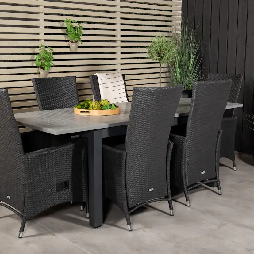 Matgrupp Venture Home Aleyna 160/240 med 6 Pishi Matstolar