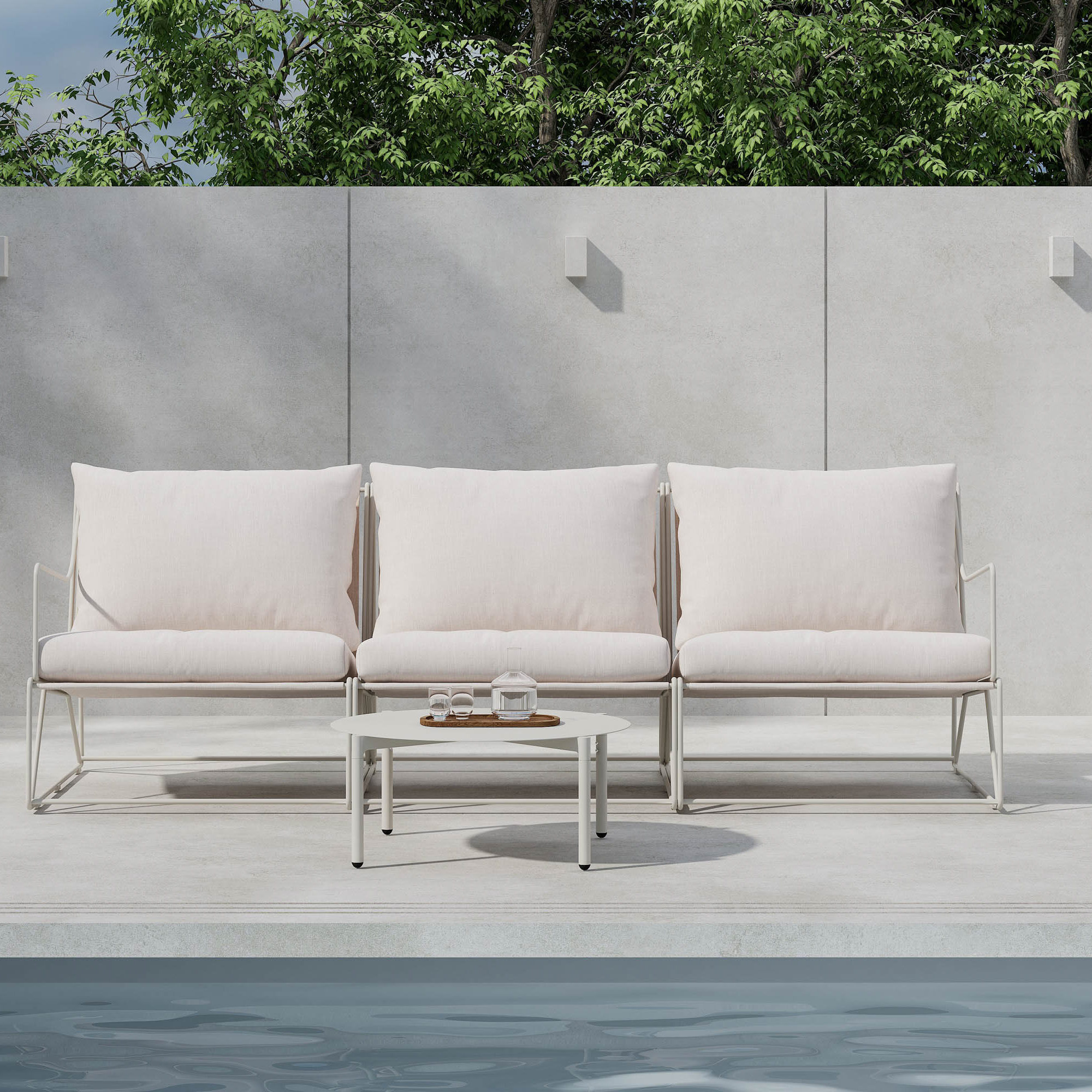 Loungegrupp Comfort Garden Usteryd Utesoffa 3-sits med Usteryd Soffbord