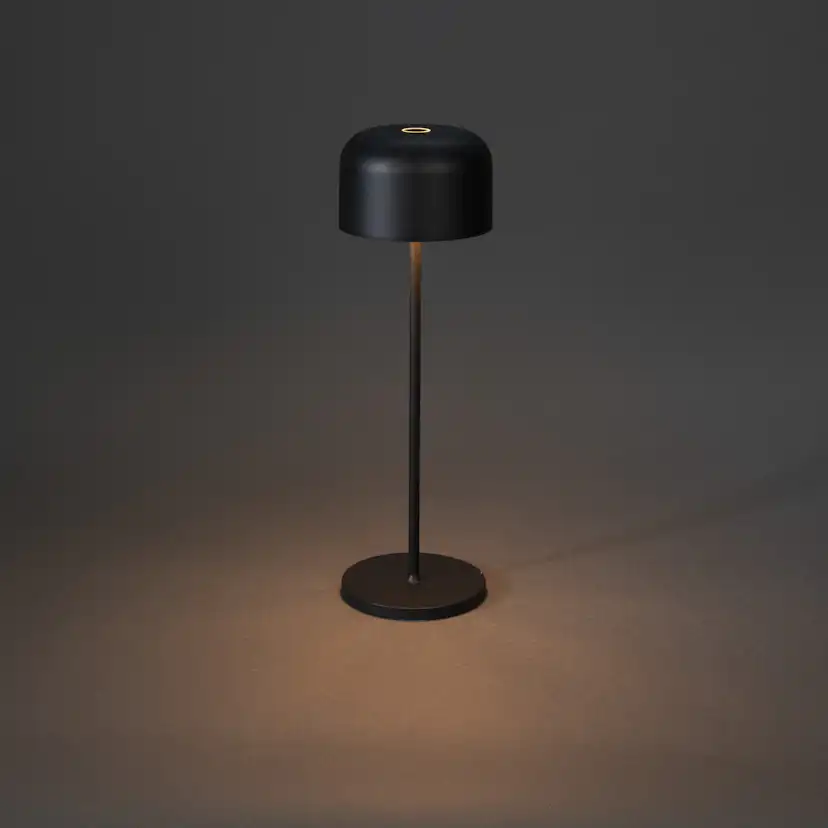 Lille bordslampa USB Svart Svart