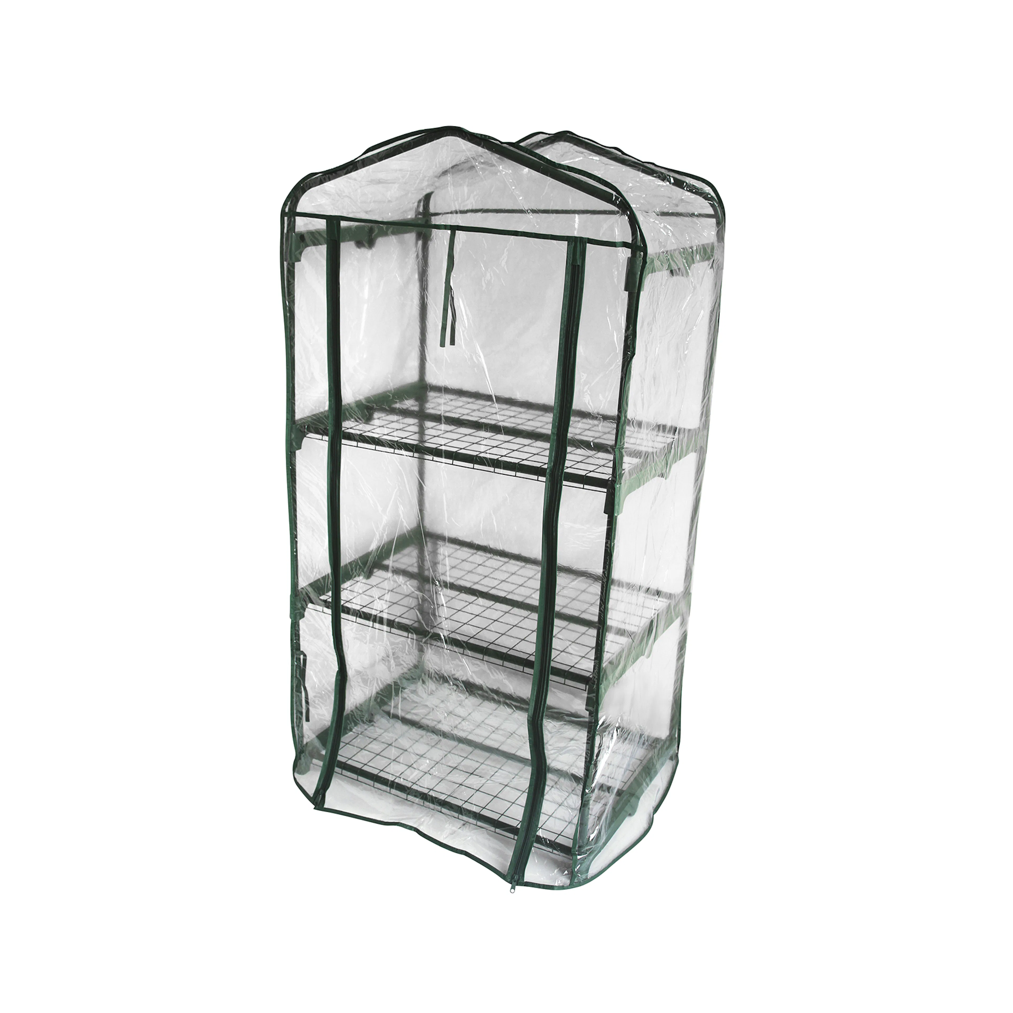 Växthus Plast Home it Mini Drivhus med 3 Hyllor,124 cm