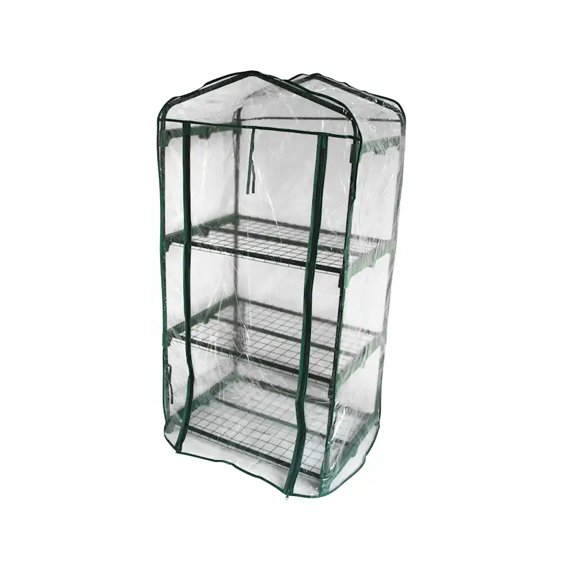 Växthus Plast Home it Mini Drivhus med 3 Hyllor,124 cm