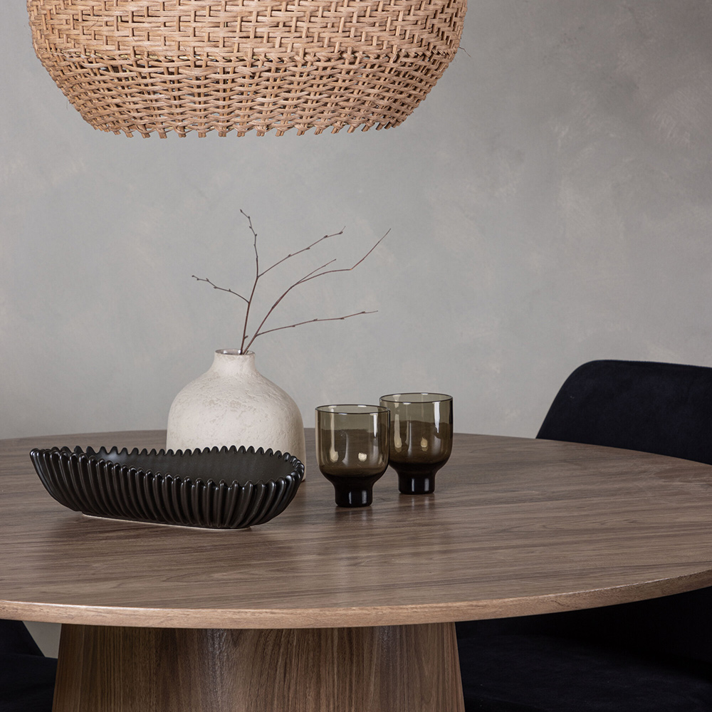 Matgrupp Venture Home Lanzo Runt Matbord Ø120 cm & 4 Night Stolar i Sammet