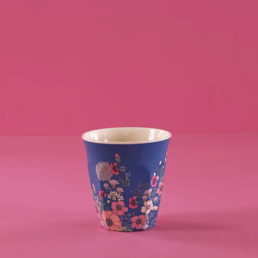 Melaminkopp Rice Medium Ängsblommor Blå/Multi
