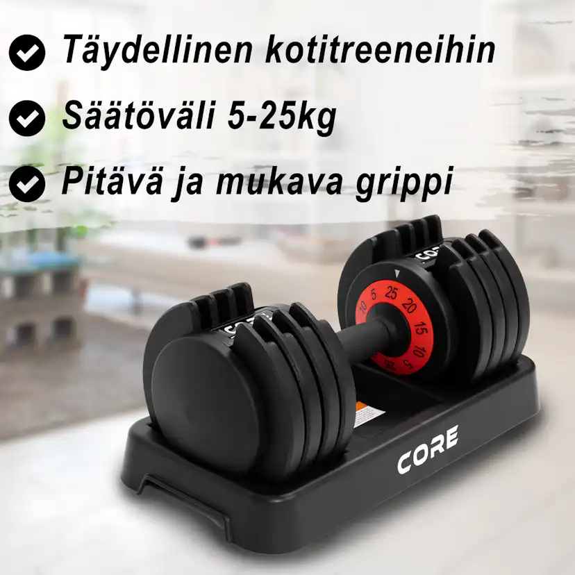 2 x hantlar Nordcore 50 kg justerbar