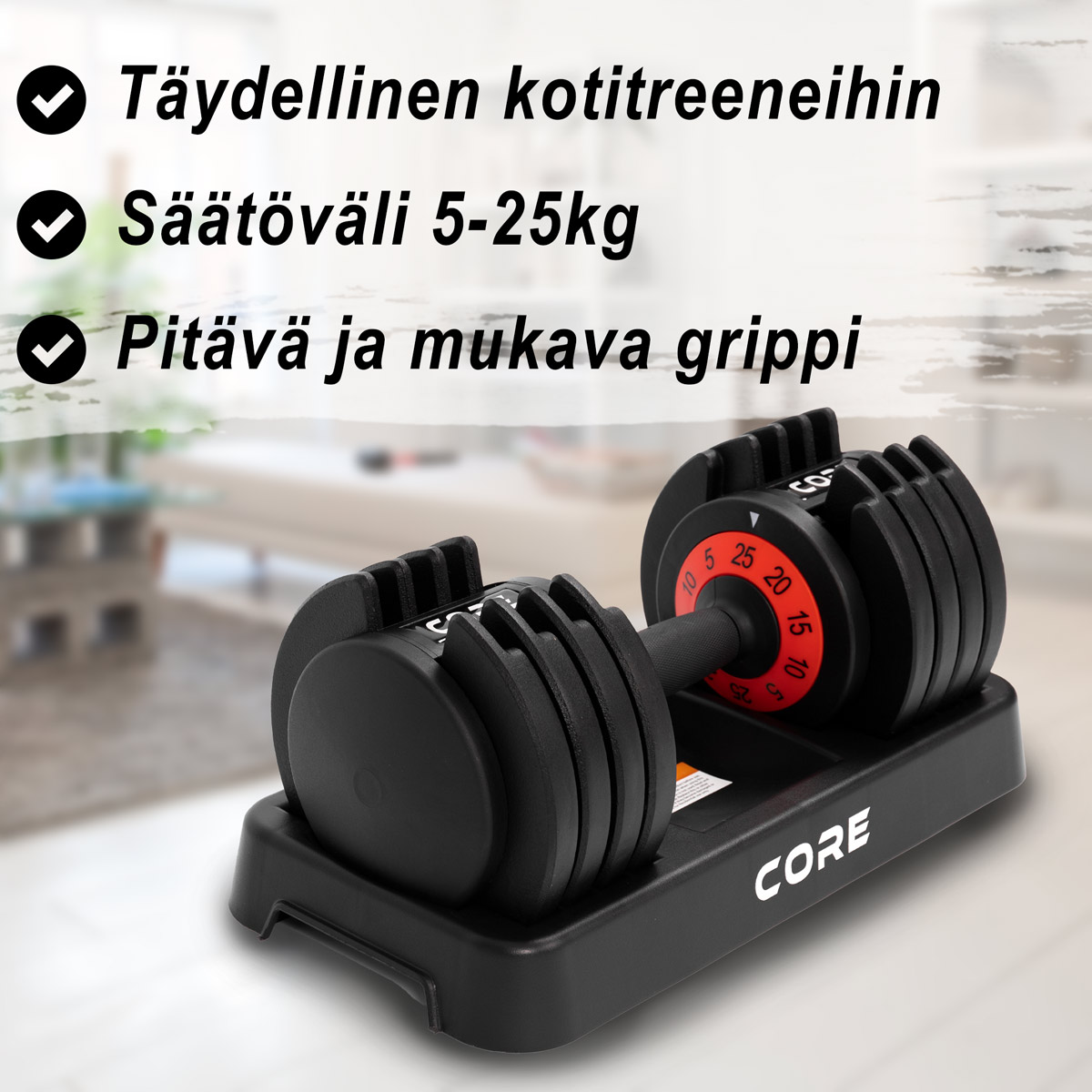 2 x hantlar Core 50 kg justerbar