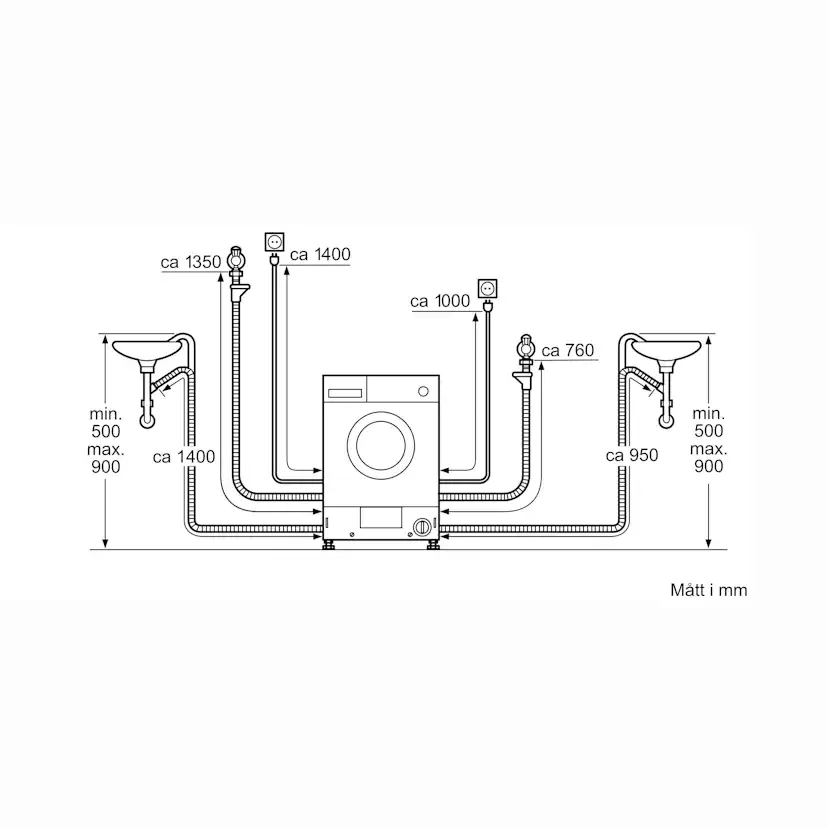 Tvätt/Torkmaskin Siemens iQ300 WK14D322DN Integrerad