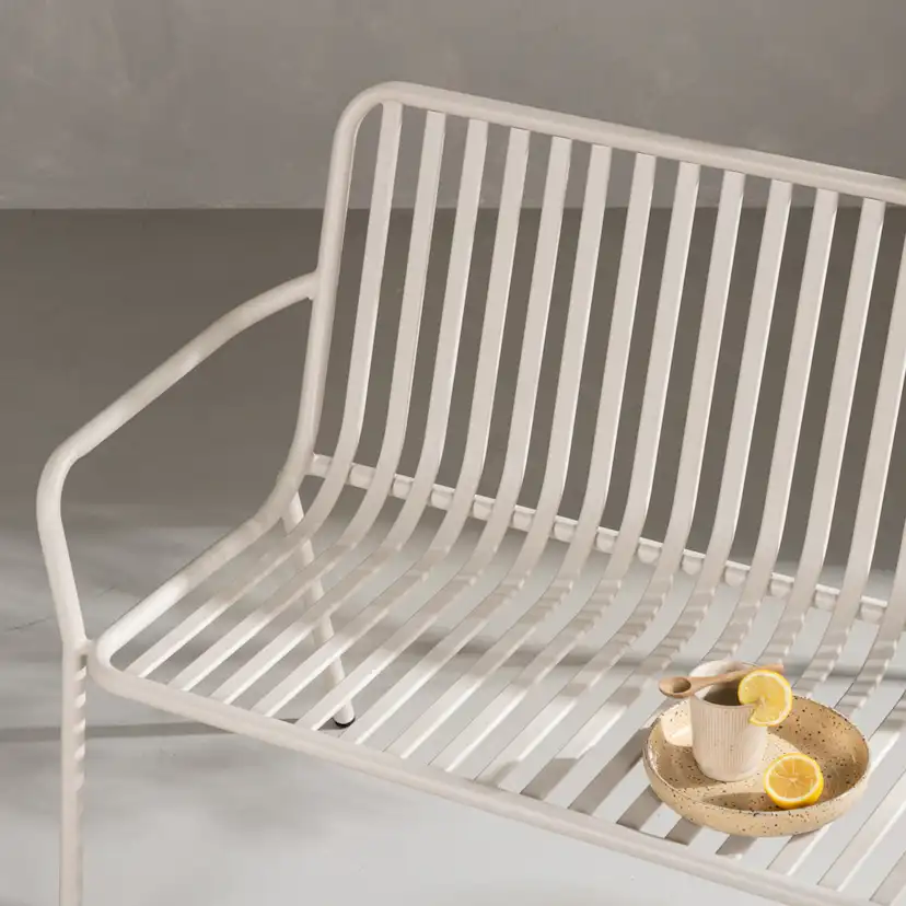 Peking Bench/sofa Aluminium - Beige / Beige