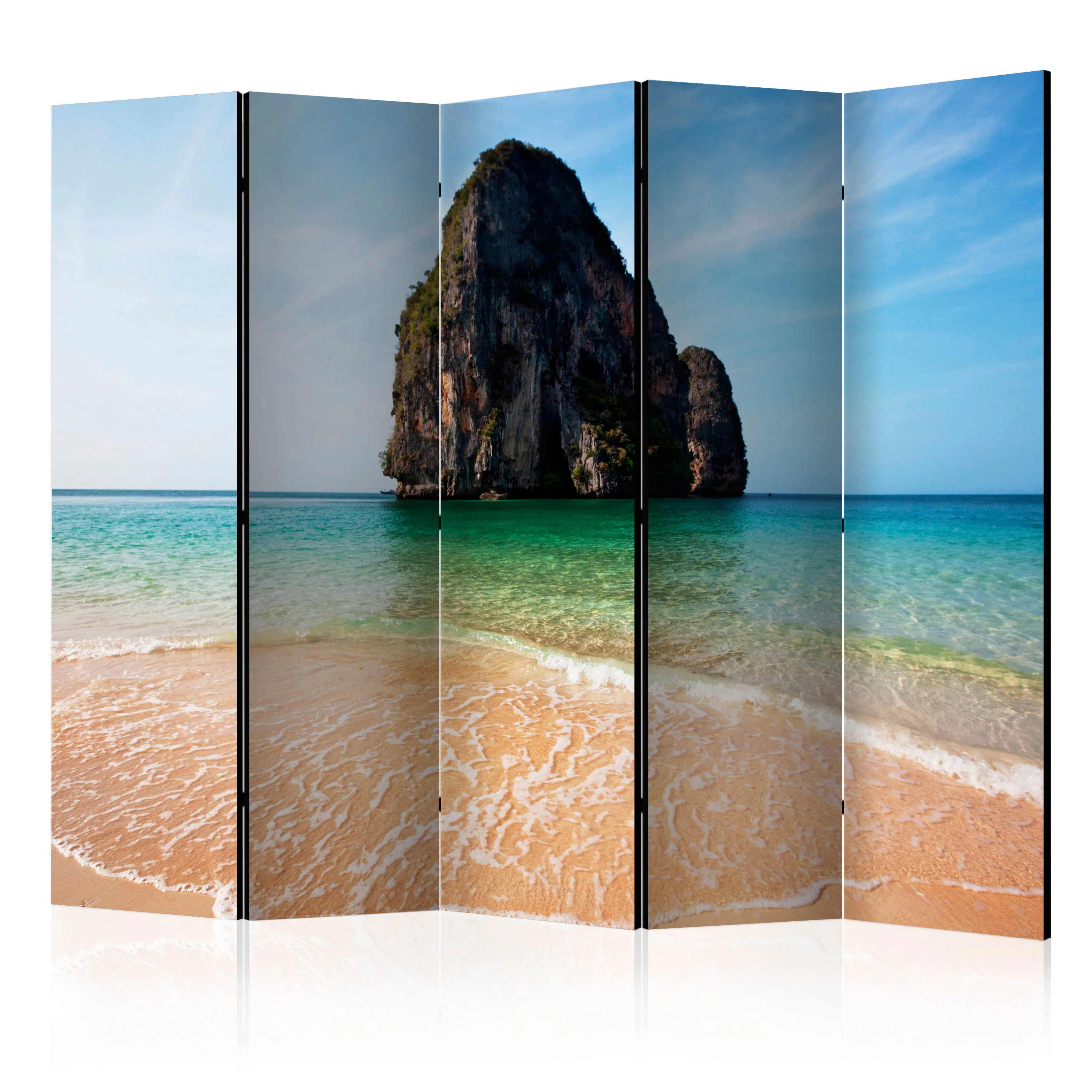 Rumsavdelare Skärmvägg Arkiio Rock Formation by Shoreline Andaman Sea Thailand II 225x172 cm