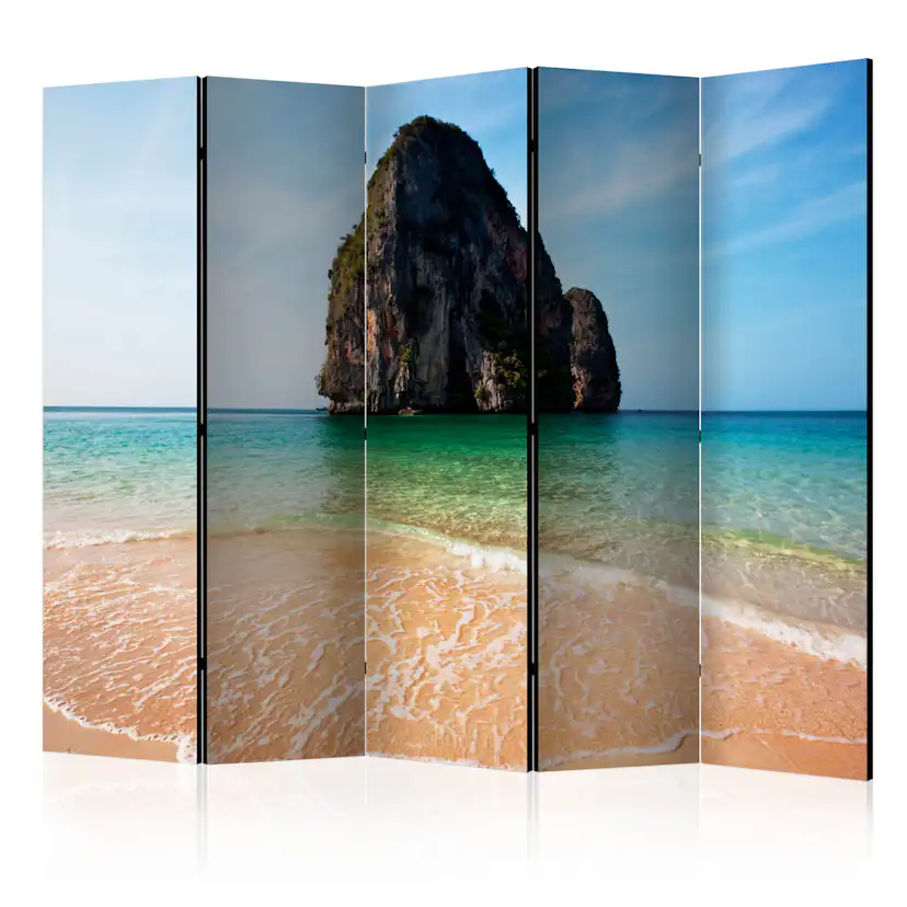 Rumsavdelare Skärmvägg Arkiio Rock Formation by Shoreline Andaman Sea Thailand II 225x172 cm