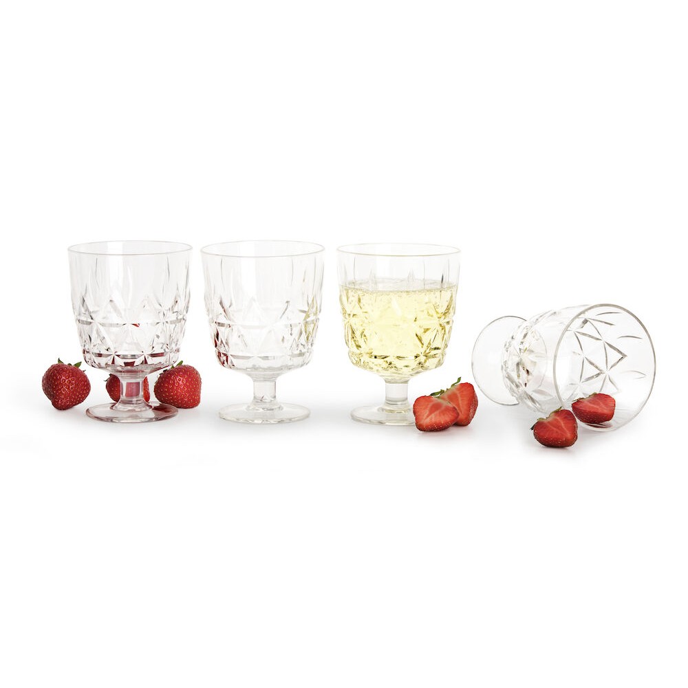 Picknick plastglas 4-pack Transparent