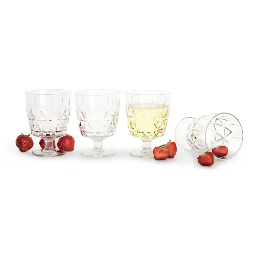 Picknick plastglas 4-pack Transparent