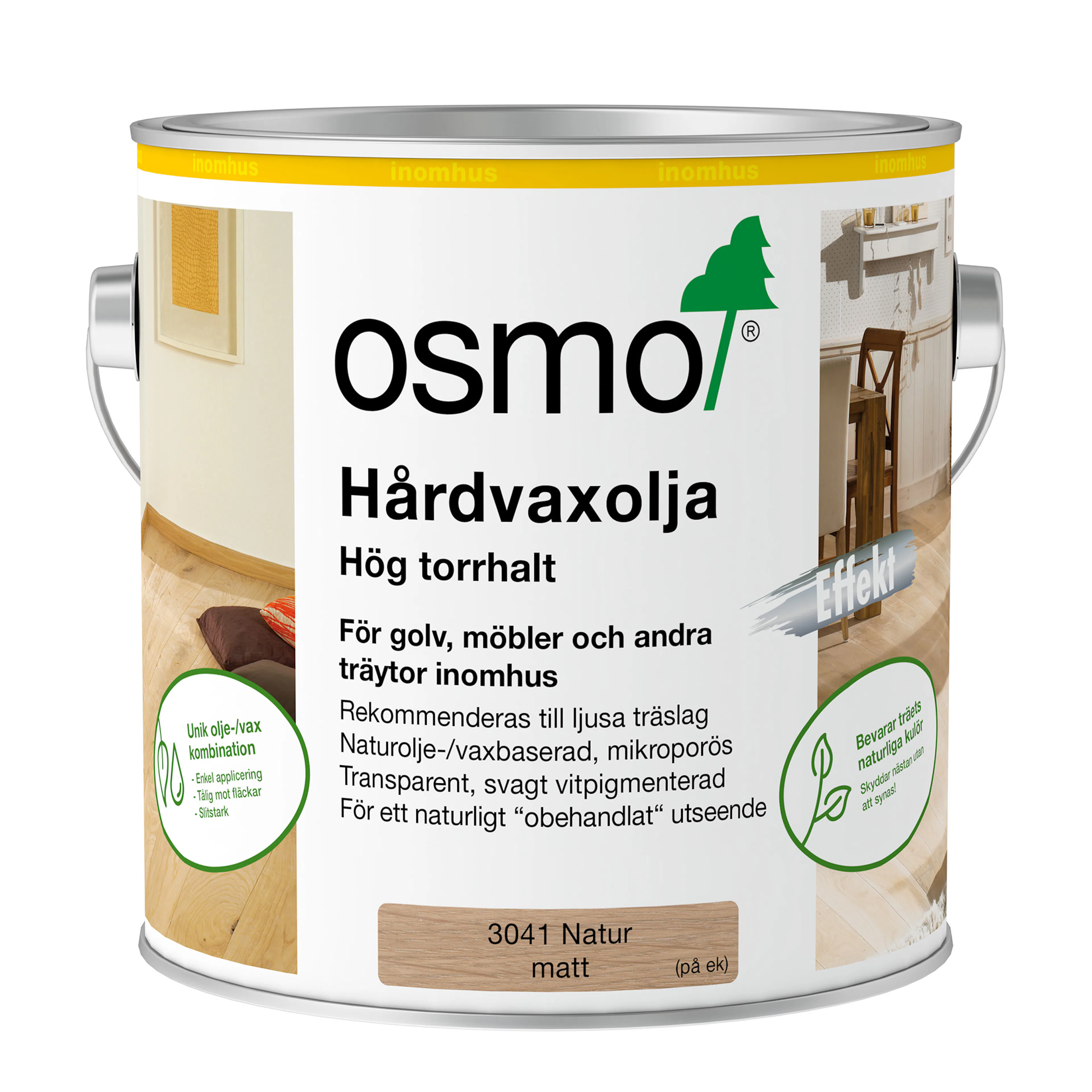 OSMO 3041 Hårdvaxolja Effekt Natur 0,125 liter 0,125 liter