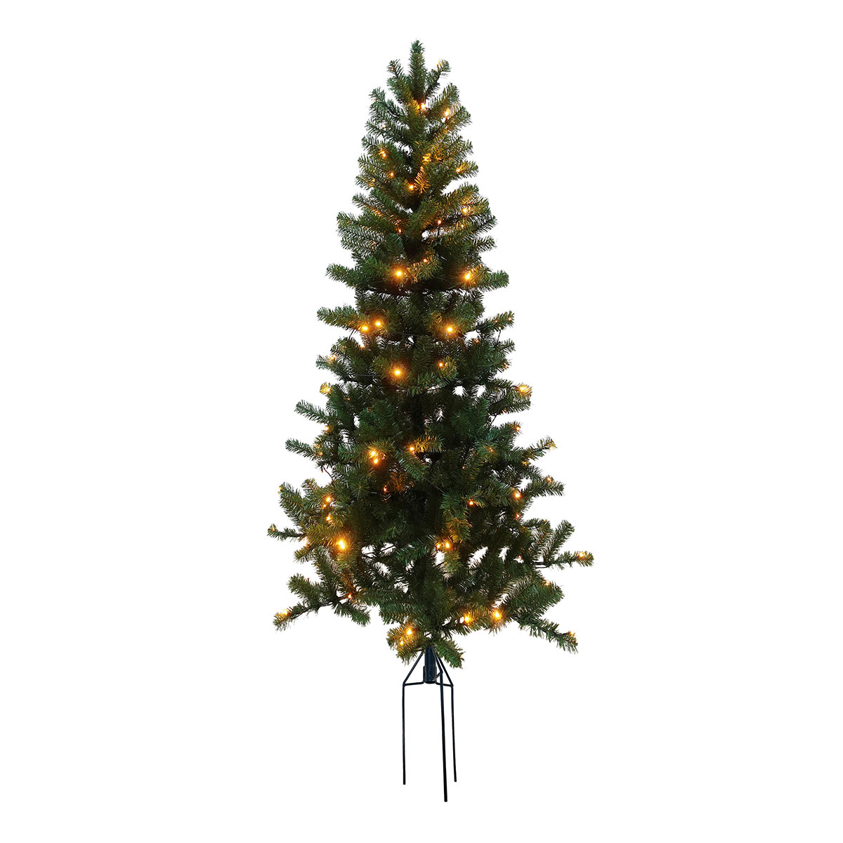 Plastgran Nordic Winter Aske Julgran med LED för Utomhus med Spett