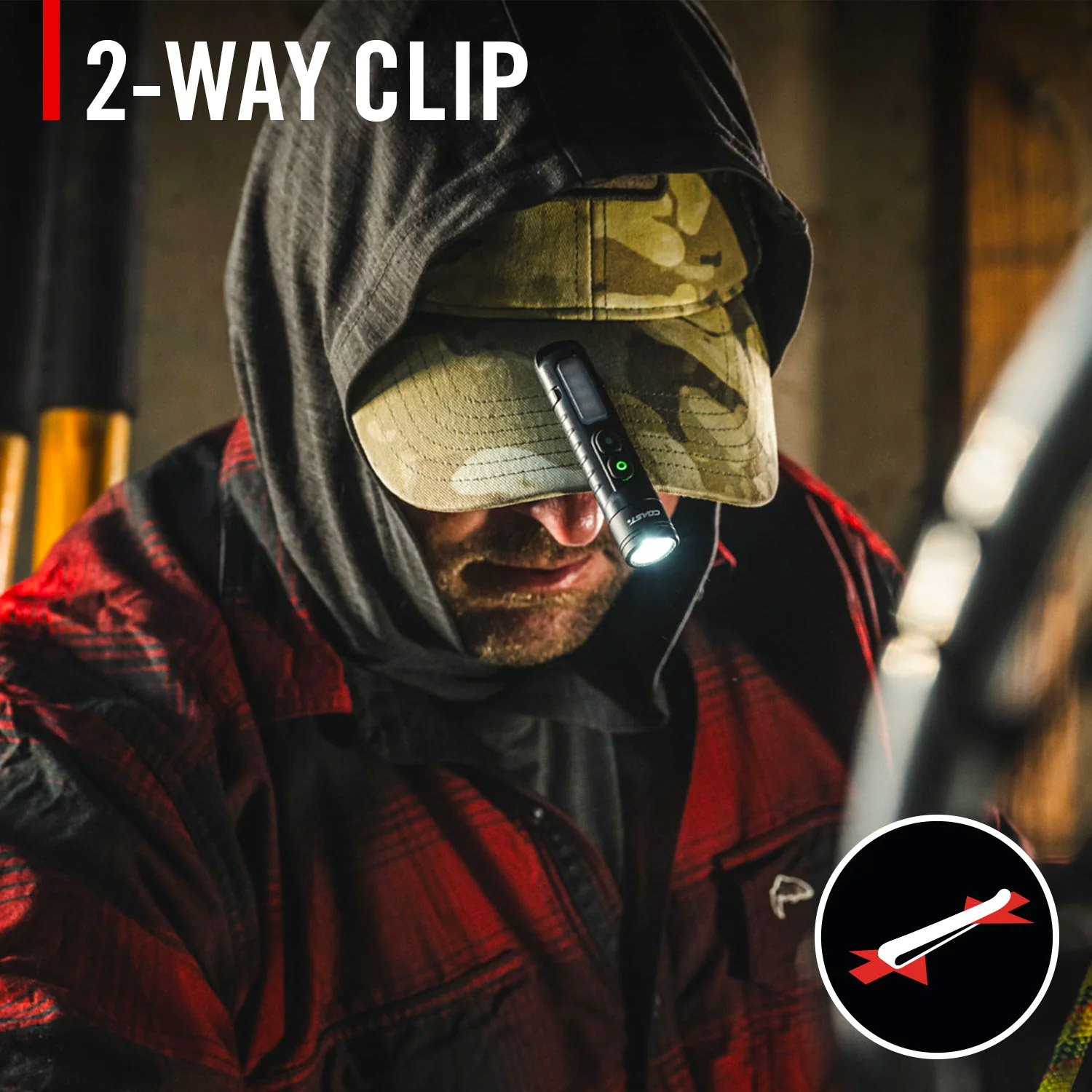 Uppladdningsbar COAST KL35R hög CRI Tvåfärgad Penlampa 600 Lumen