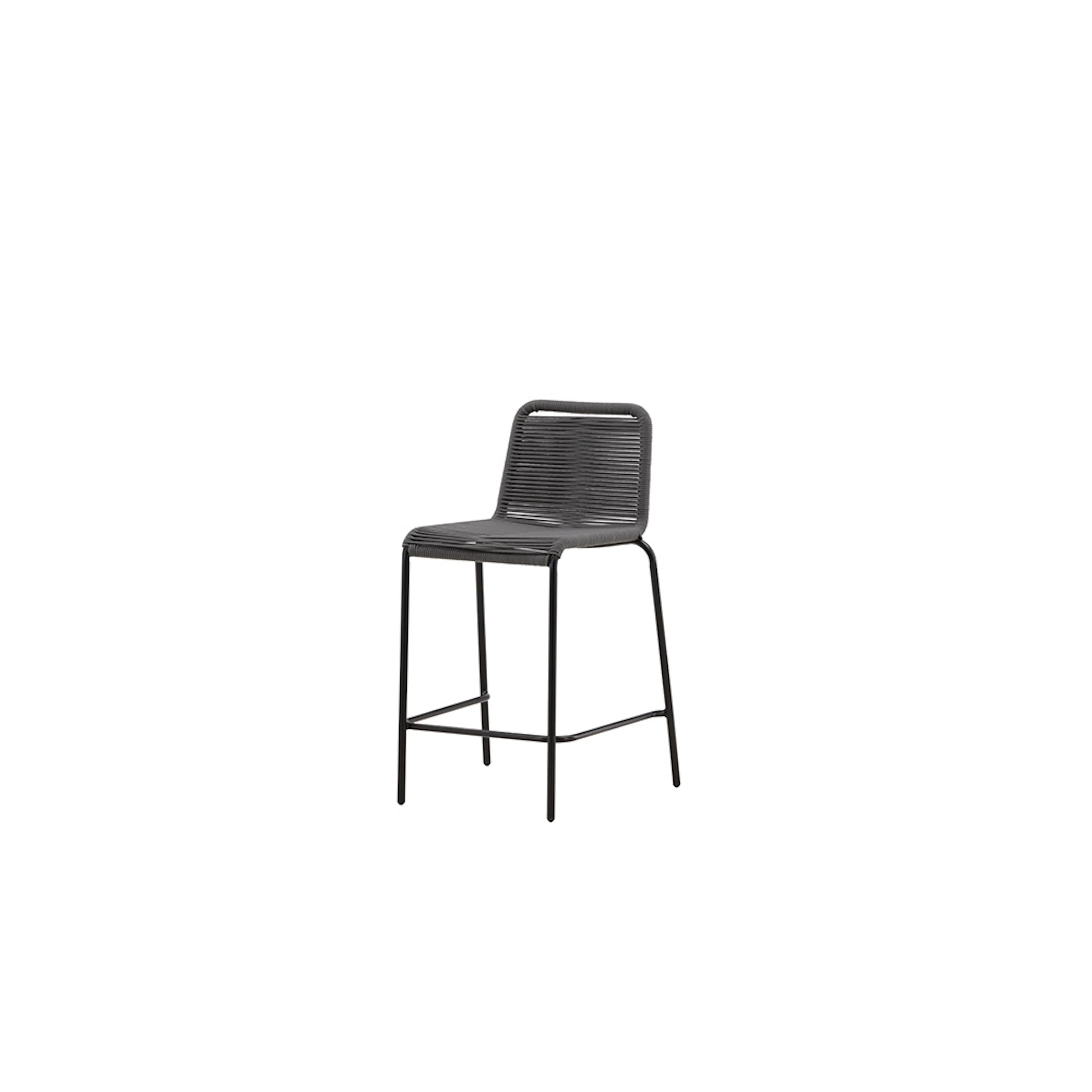 Lindos Barchair Steel - Black / Dark Grey Svart/Mörkgrå