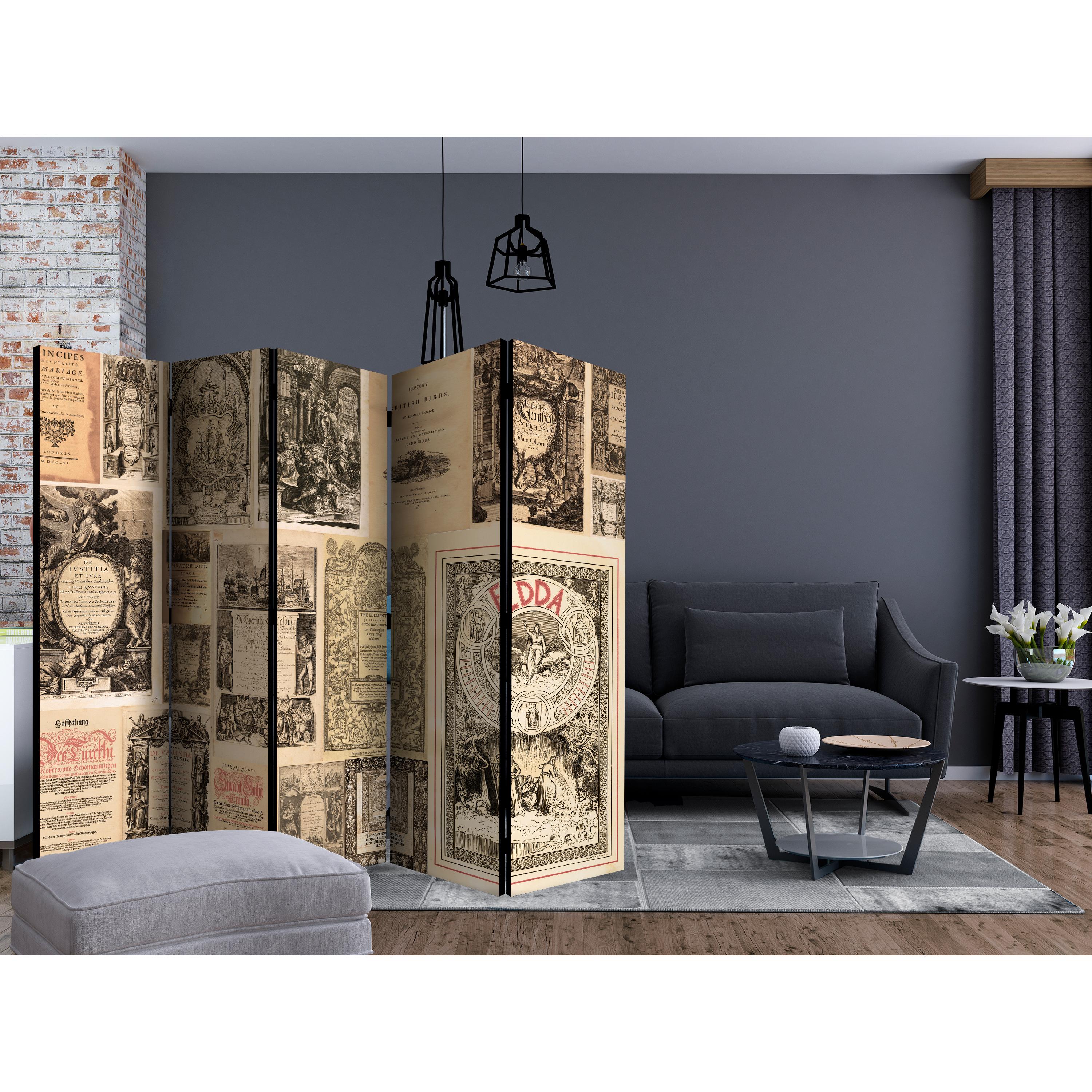 Rumsavdelare Skärmvägg Arkiio Vintage Books II 225x172 cm