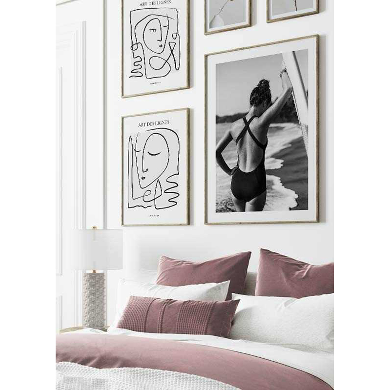 Poster Gallerix Posing With Surfboard