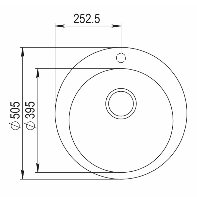 Diskho Lavabo Saturn 505 mm Mattsvart/Mässing Mattsvart/Mässing