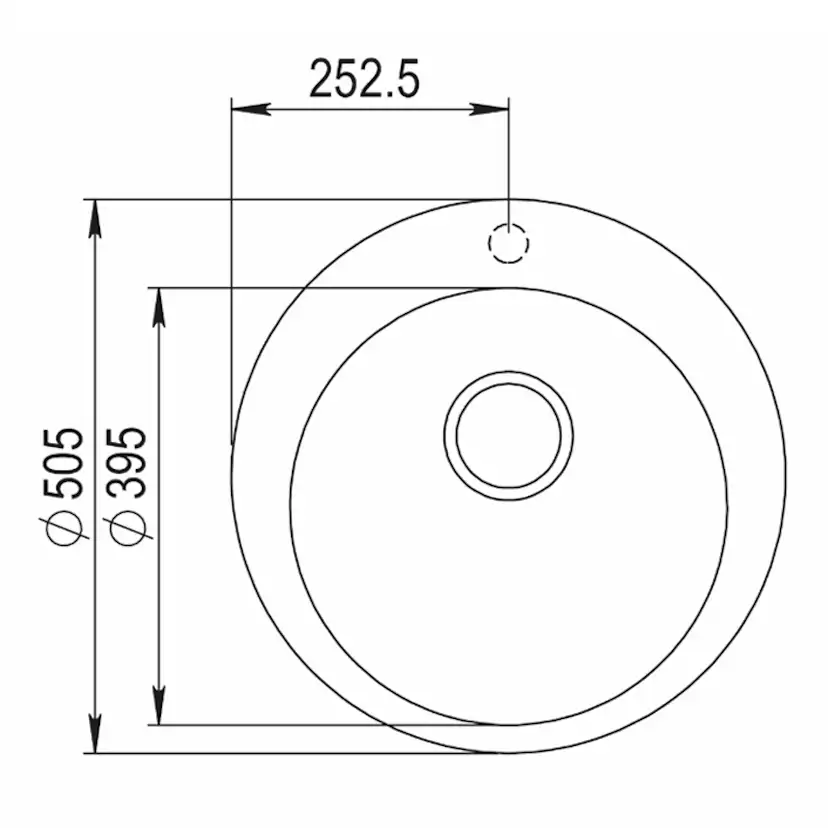 Diskho Lavabo Saturn 505 mm Mattsvart/Mässing Mattsvart/Mässing