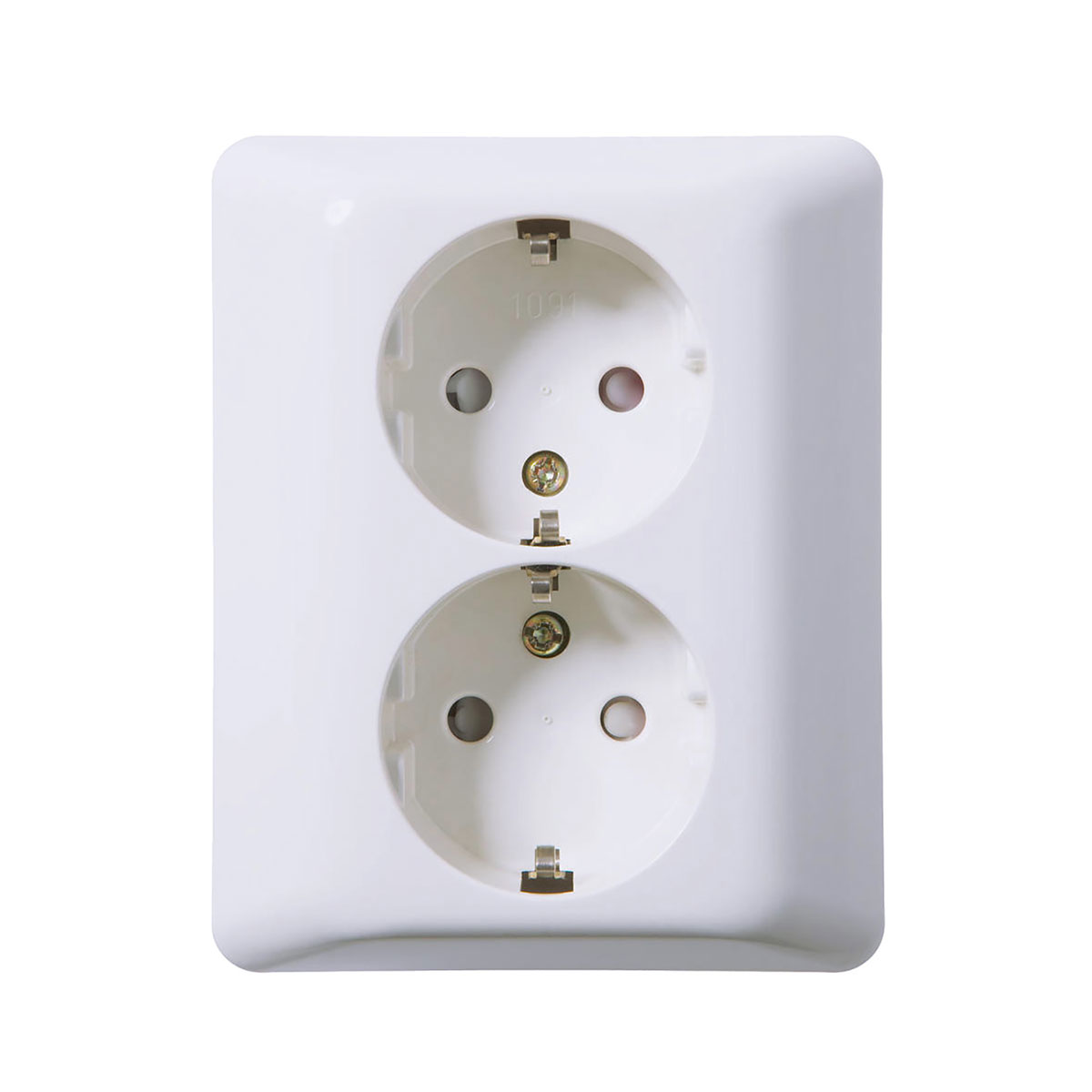 Vägguttag Elko 2-Vägs DUO RS Renvit