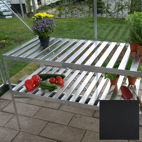 Aluminiumbord Vitavia med Hylla