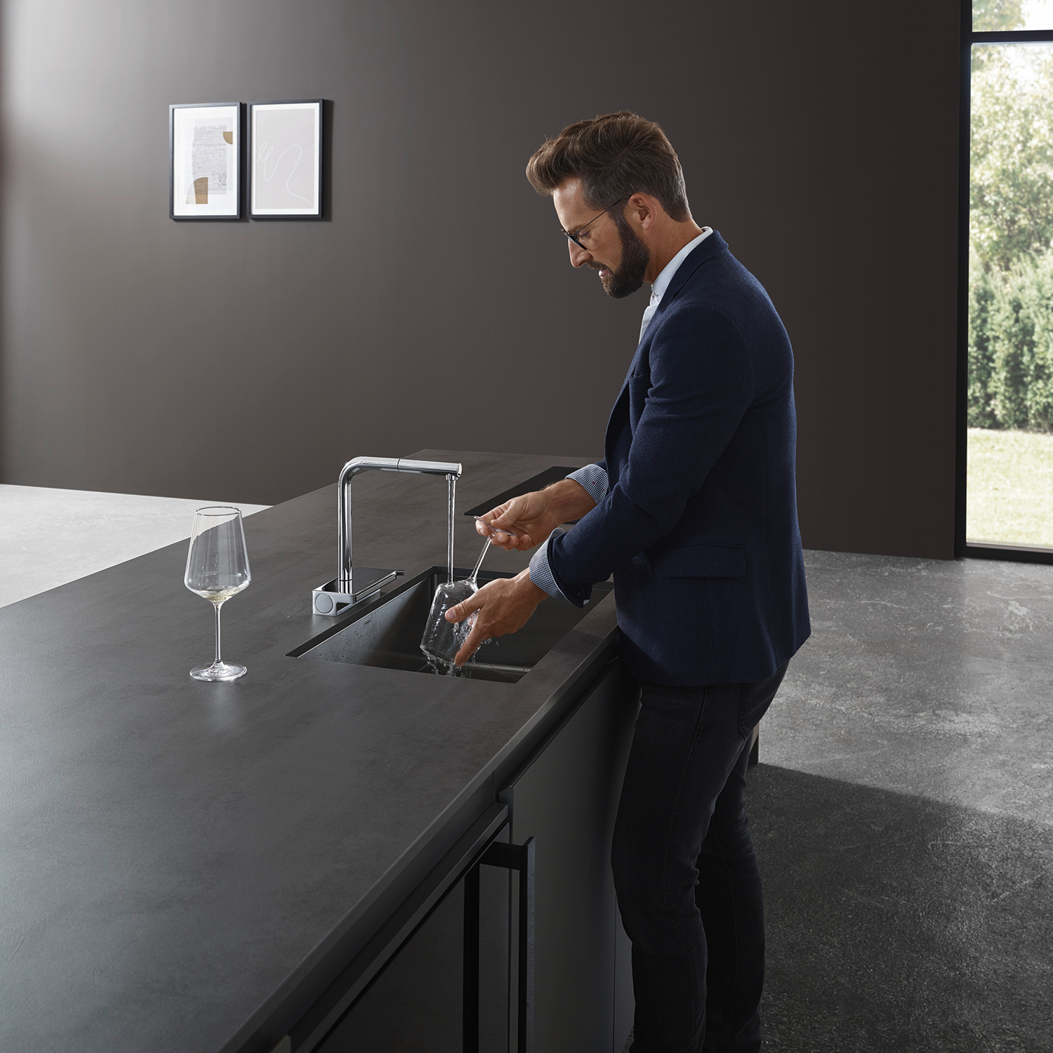 Köksblandare Hansgrohe Aquno Select M81 250 2-jet med Utdragbar pip