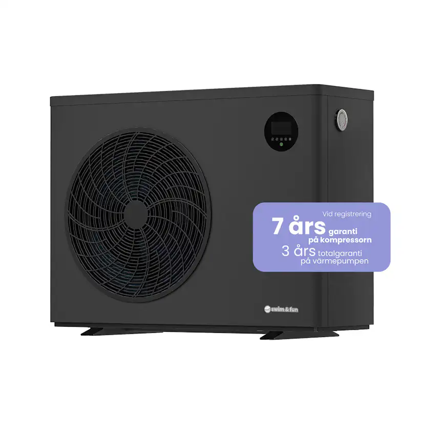 Poolvärmepump Swim & Fun Fjord Inverter 7kW Med WiFi Anslutning