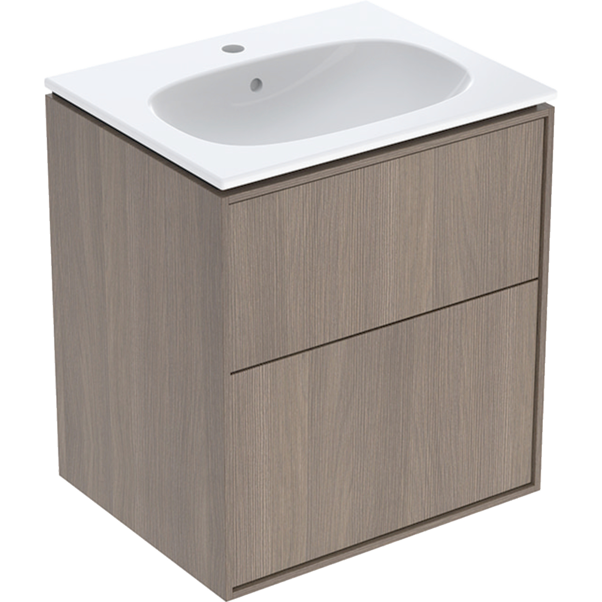 Tvättställskåp Sense Art Smal Design med 2 lådor Valnöt