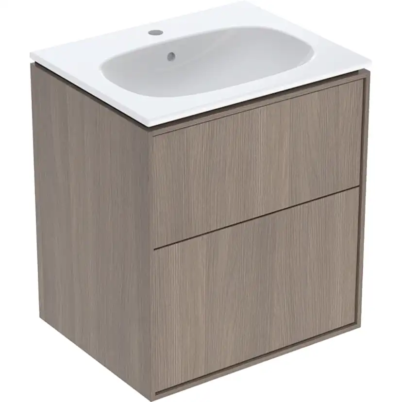 Tvättställskåp Sense Art Smal Design med 2 lådor Valnöt