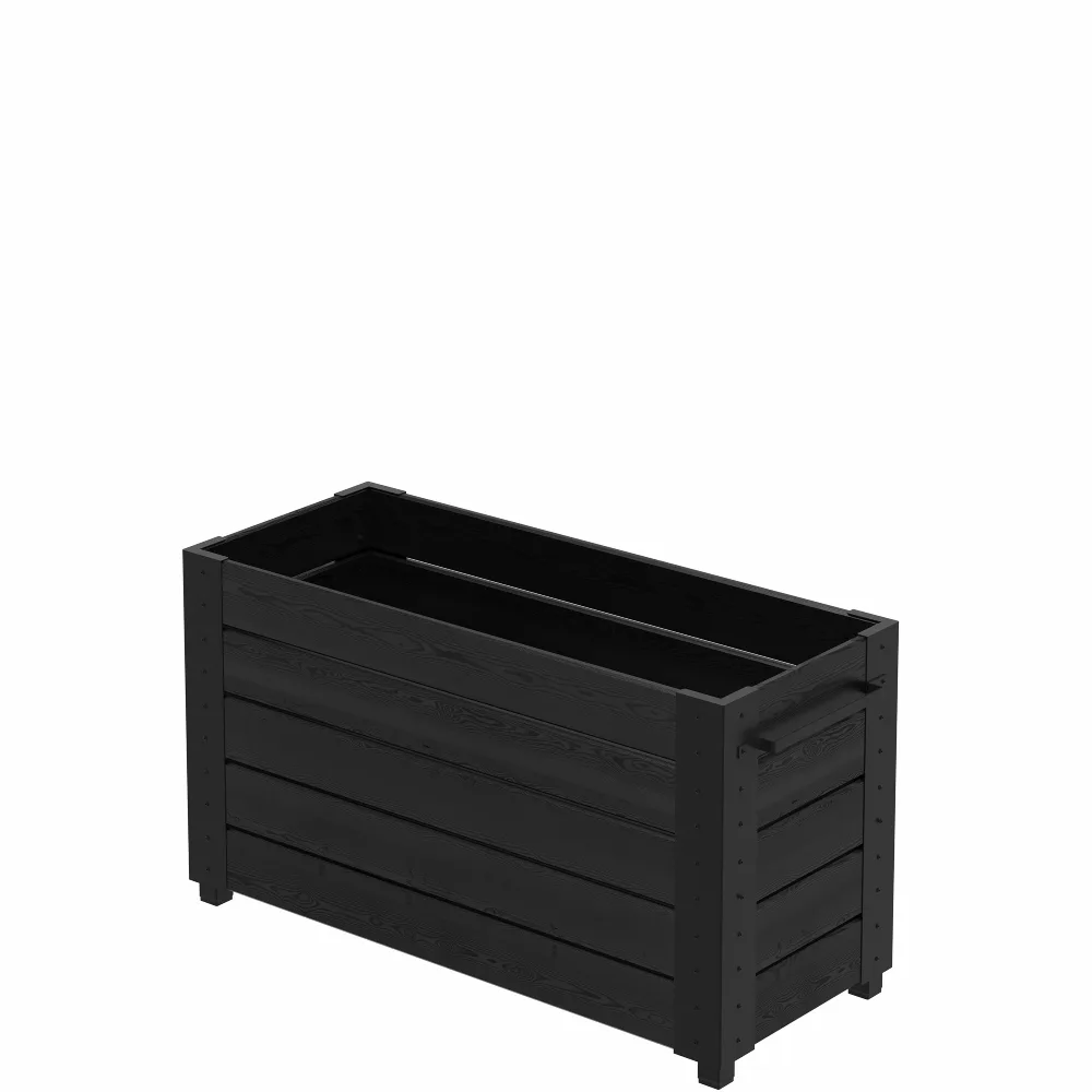 Blomlåda med Fötter PLUS Cubic Svart 120 x 50 x 67 cm
