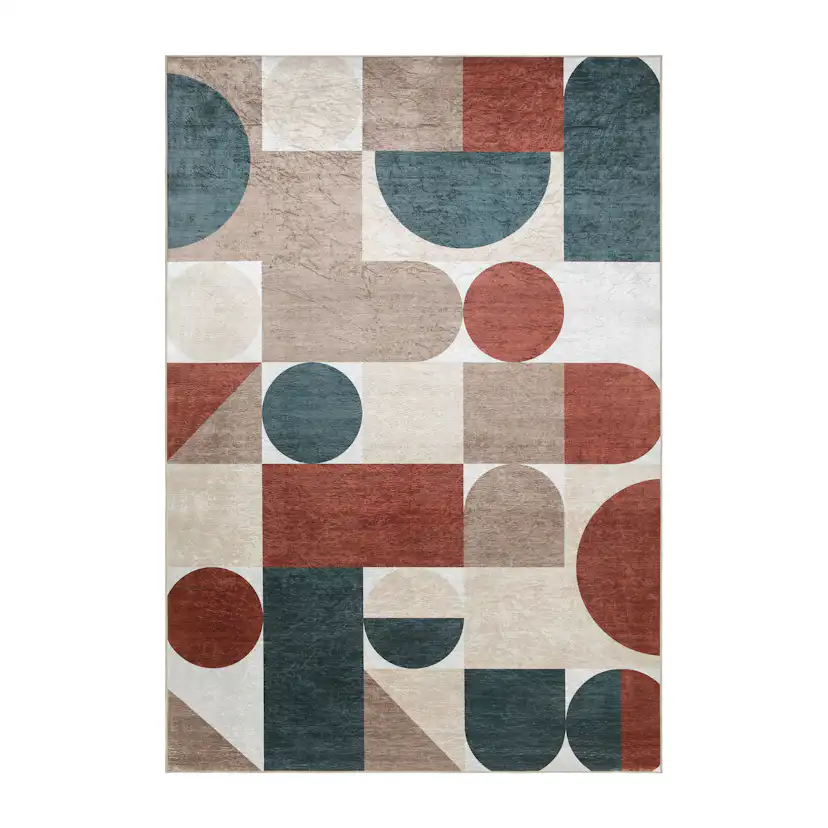 Wiltonmatta KM Carpets Amber Shapes Färgglad Polyester