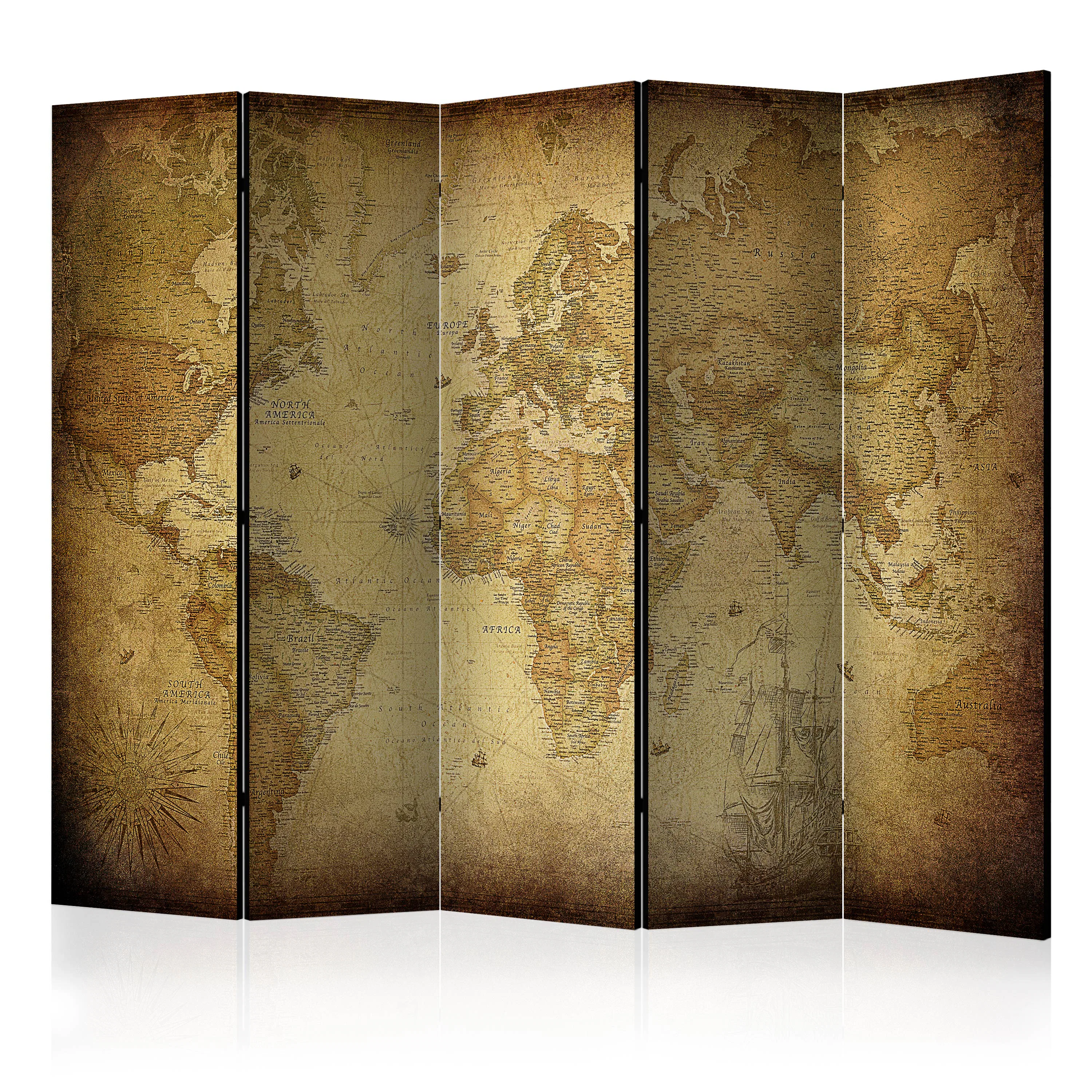 Rumsavdelare Skärmvägg Arkiio Old Map II 225x172 cm